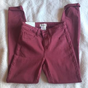 L’Agence | Marguerite High Waist Skinny Jeans in Black Cherry Size 24